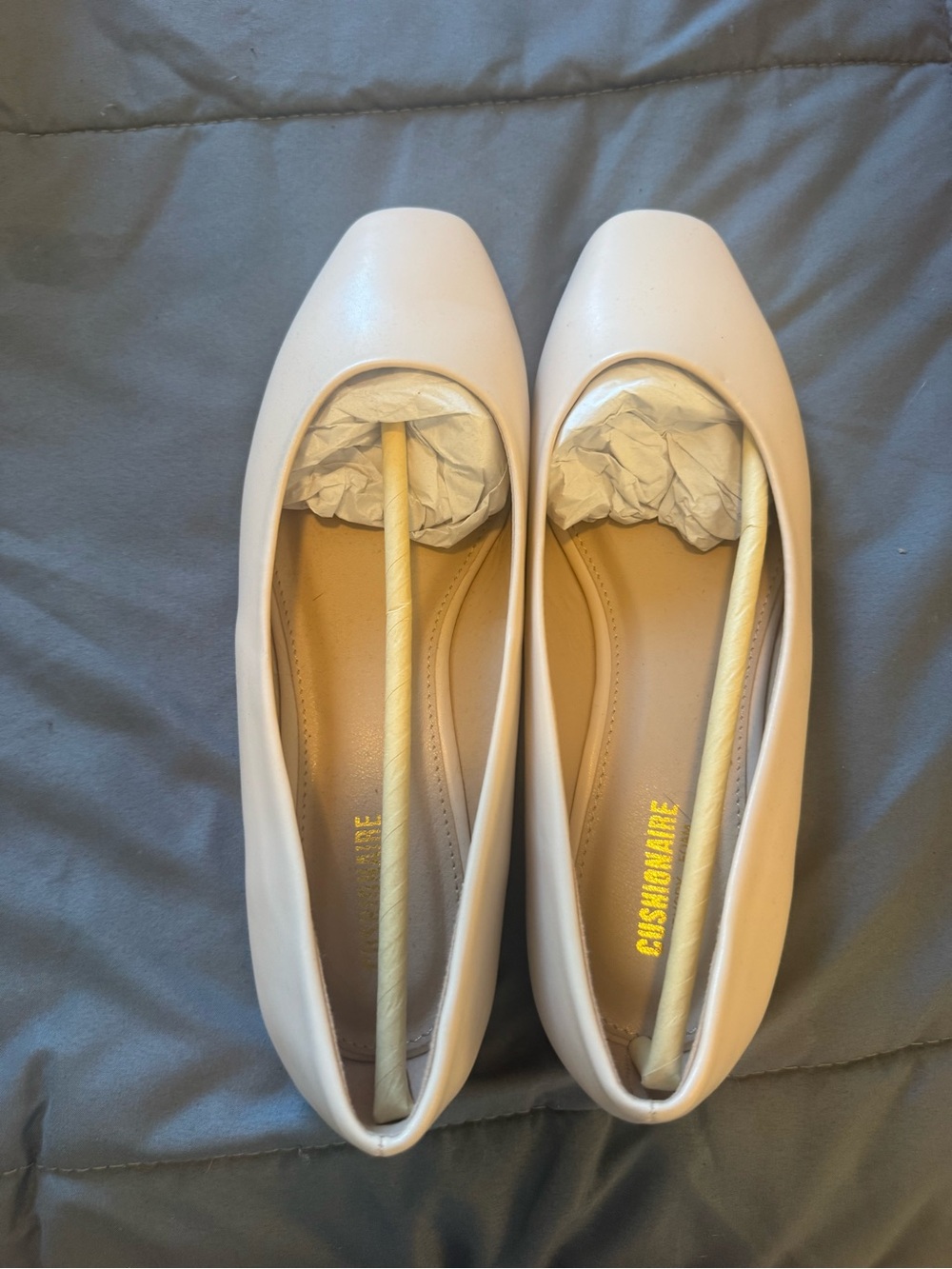 Blush Square-Toe Ballet Flats by Cushionaire